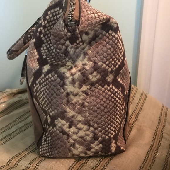 Authentic Michael Kors Suede and Snakeskin Satchel - Picture 3 of 10